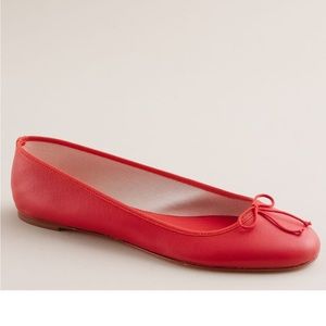 New J. Crew Classic Ballet Flats Poppy Red 8.5